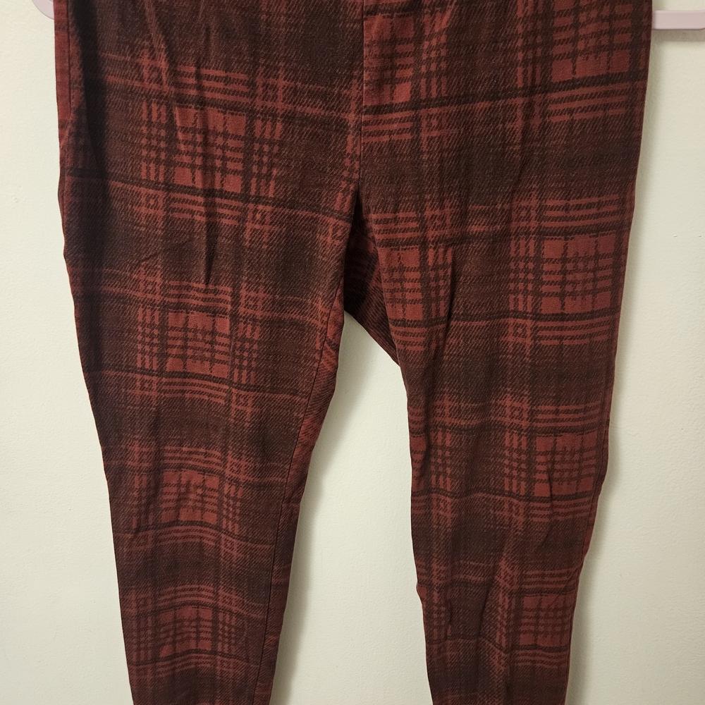 Route 66 Red Plaid Leggings
